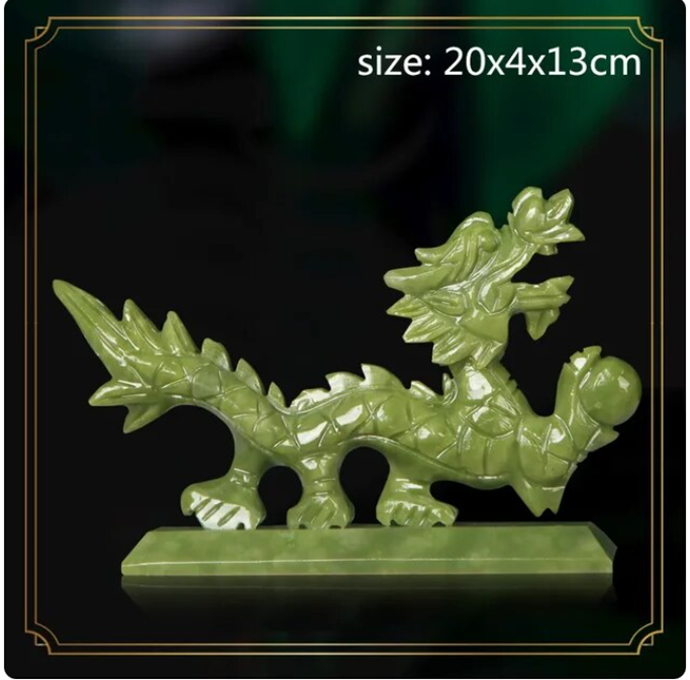 Feng Shui Elegance: Chinese Zodiac Dragon Jade Ornaments — image 4