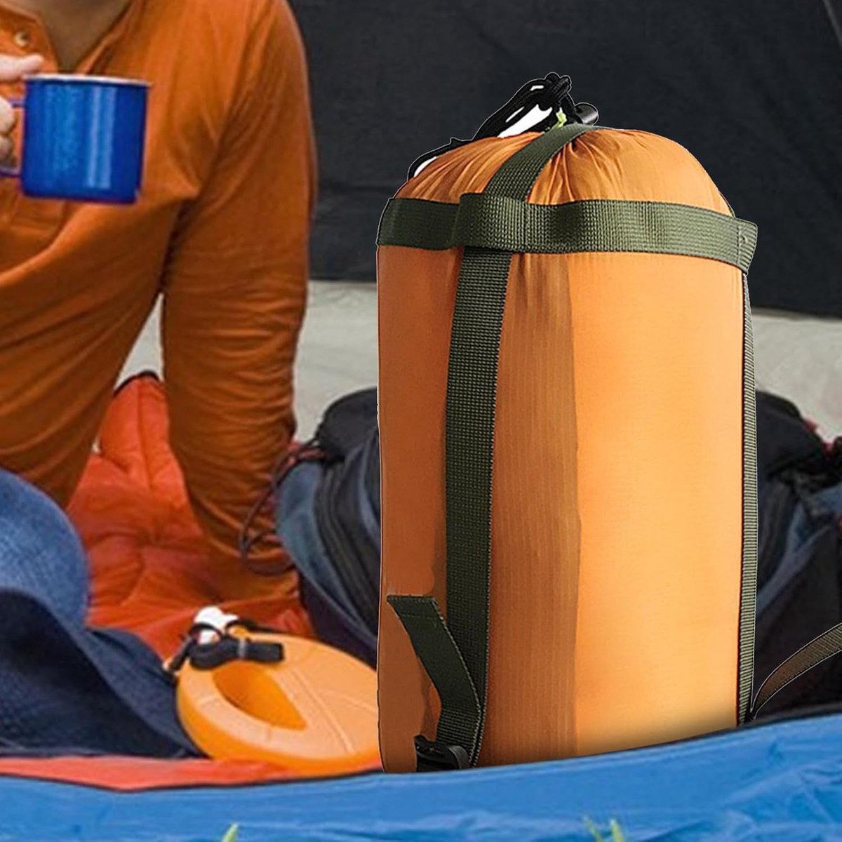 compression bag - Sleeping bag Storage bag - Backpacking storage bags - Portable sleeping bag storage bag - Lightweight backpack bag - Camping storage bag — image 2