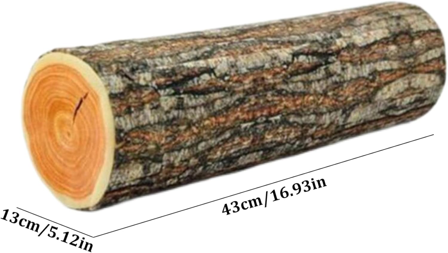 Log Cushion Round Stump Shaped Wood Grain Design Decorative Pillow Cover for Home Decor — image 2