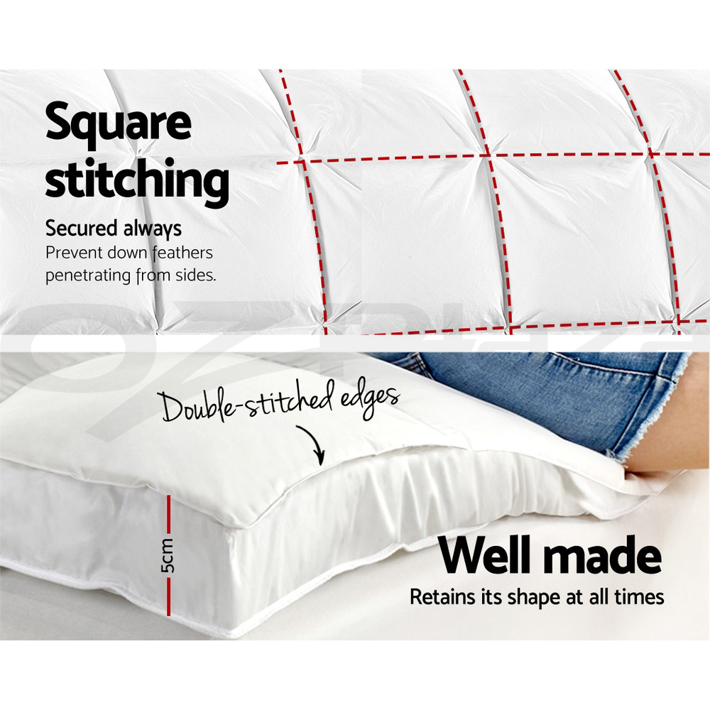 Giselle Bedding Pillowtop Mattress Topper 5cm Thick Pad for Back Pain Relief Washable Underlay Protector 1000GSM Microfibre Filling 45cm Deep Pocket Single โ image 4