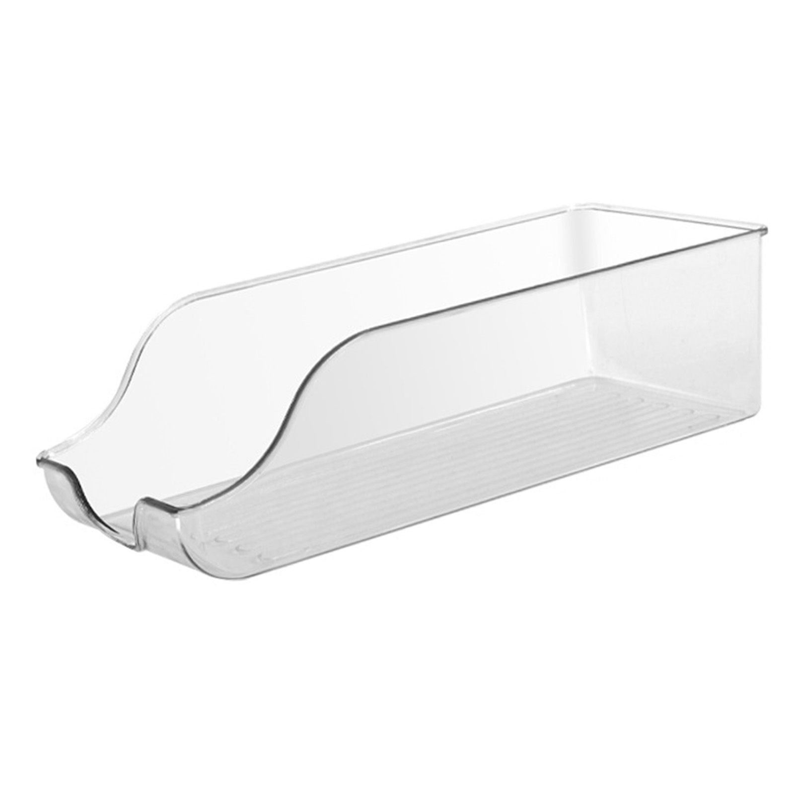 Clear Plastic Storage Bin Refrigerator Organizer Bin Household Double Ear Transparent Storage Box PET Desktop Basket โ image 3