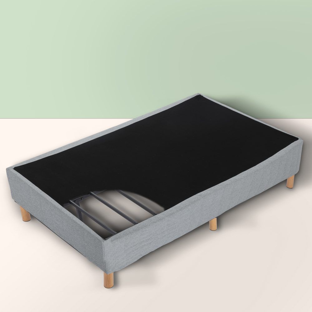 Metal Bedframe Mattress Foundation (Light Grey) – King — image 6