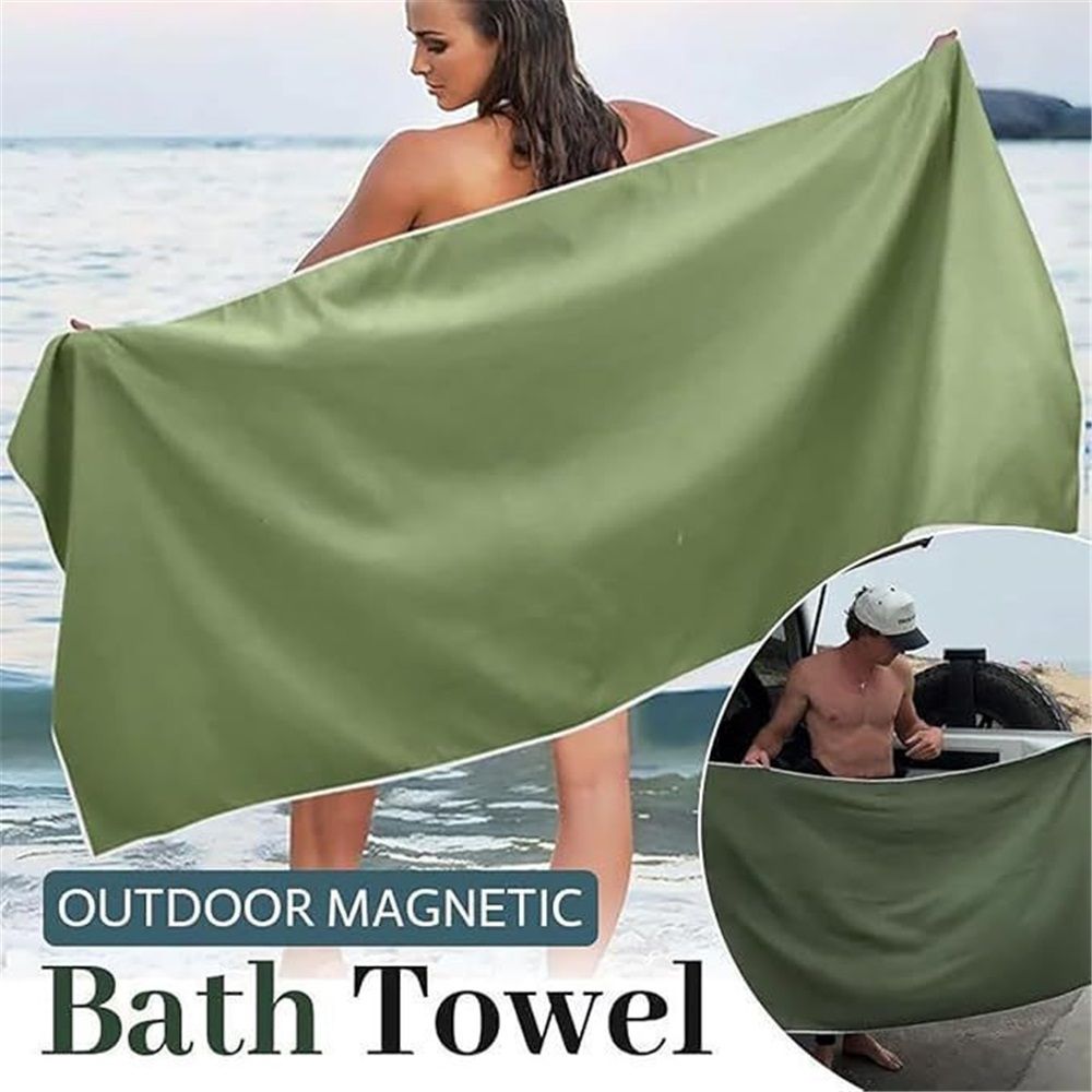 Magnetic Bath Towel Oversized Quick-Dry Microfiber Towel with Magnetic Closure, Super Absorbent & Sand-Resistant for Beach, Pool, Travel, Gym & Camping 75"x30" — image 4