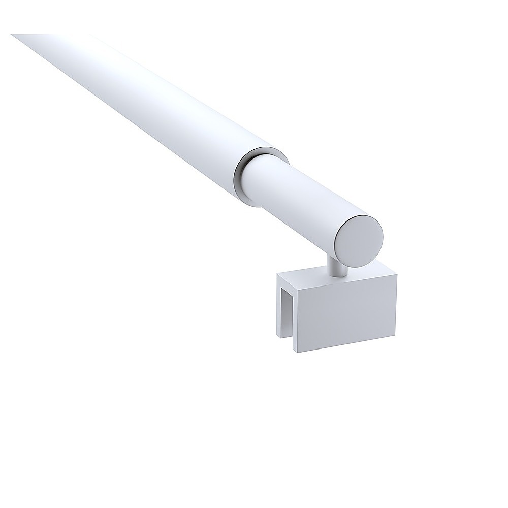 Glass Shower Screen Round Stabilising Pole in White — image 2