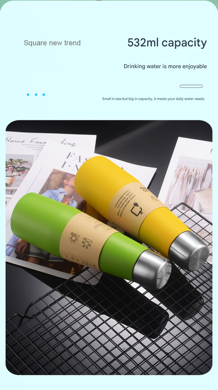 2-piece Red and Blue Premium 304 Stainless Steel Vacuum Insulated Water Bottle - 532ml Large Capacity Sports Flask with 12-24 Hour Thermal Retention โ image 5