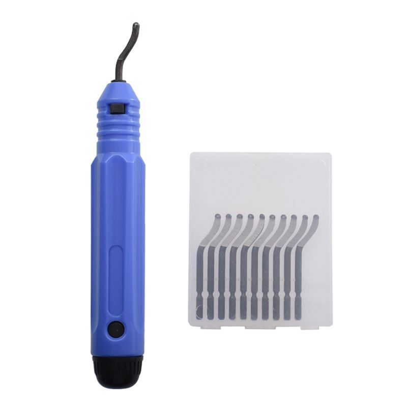 Deburring Tool Set with 10pcs Sharp Deburring Blades, Blur Remover Hand Tool for Copper Aluminum Silver Plastic — image 4