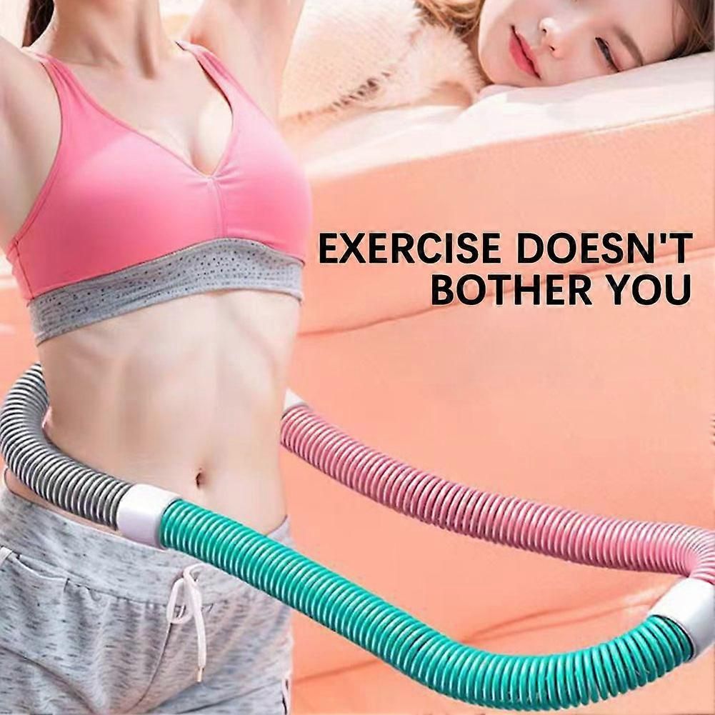 Foldable Weighted PVC Hula Hoop for Kids, Low Impact Sports Training Home Gym Exercise Workout Equipment Violet Pink — image 3