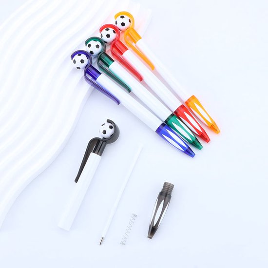 5-Pack Football Ballpoint Pens - Retractable & Non-Slip Grip - 1.0mm Black Ink for Smooth Writing โ image 3
