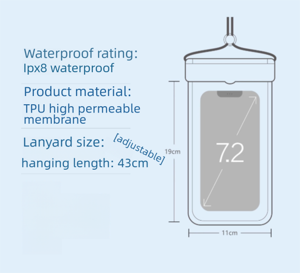 3-PCS Green IPX8 Waterproof Phone Pouch(19×11 CM) - Universal Touch Screen & Underwater Photo Case for Swimming, Snorkeling, and Beach — image 6