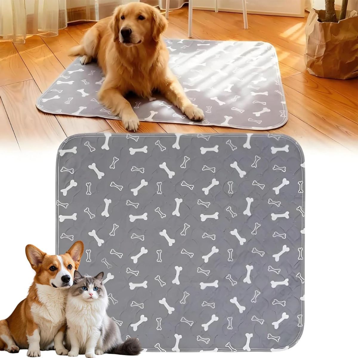 Pee Pads with Pheromones, Elite Pads for Cats, Washable Pee Pads for Dogs, Leak-Proof & Anti-Slip Pet Training Pad for Home & Travel - Brown โ image 3