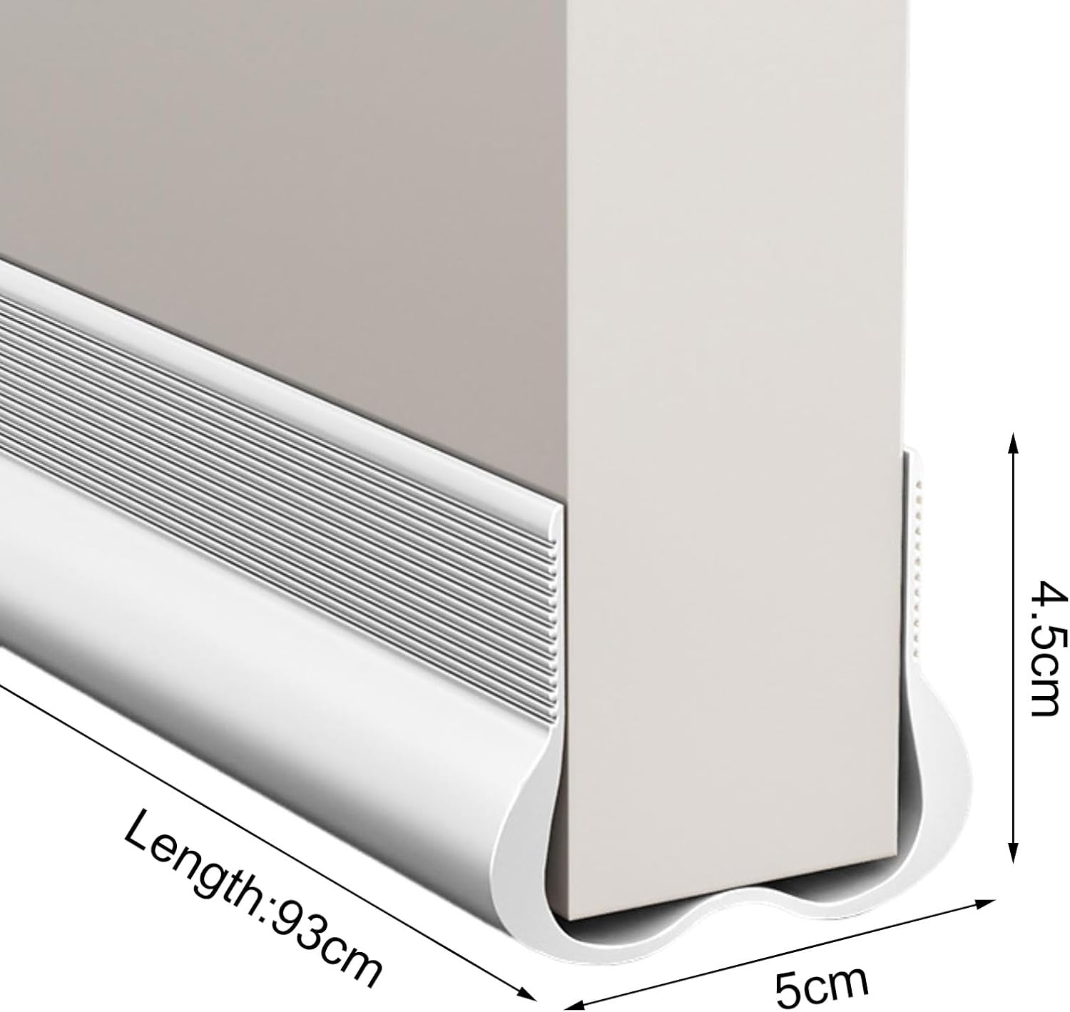 Adjustable Draft Stopper Door Strip Cushion Double Sided Draft Guard Insulation 93cm White โ image 2