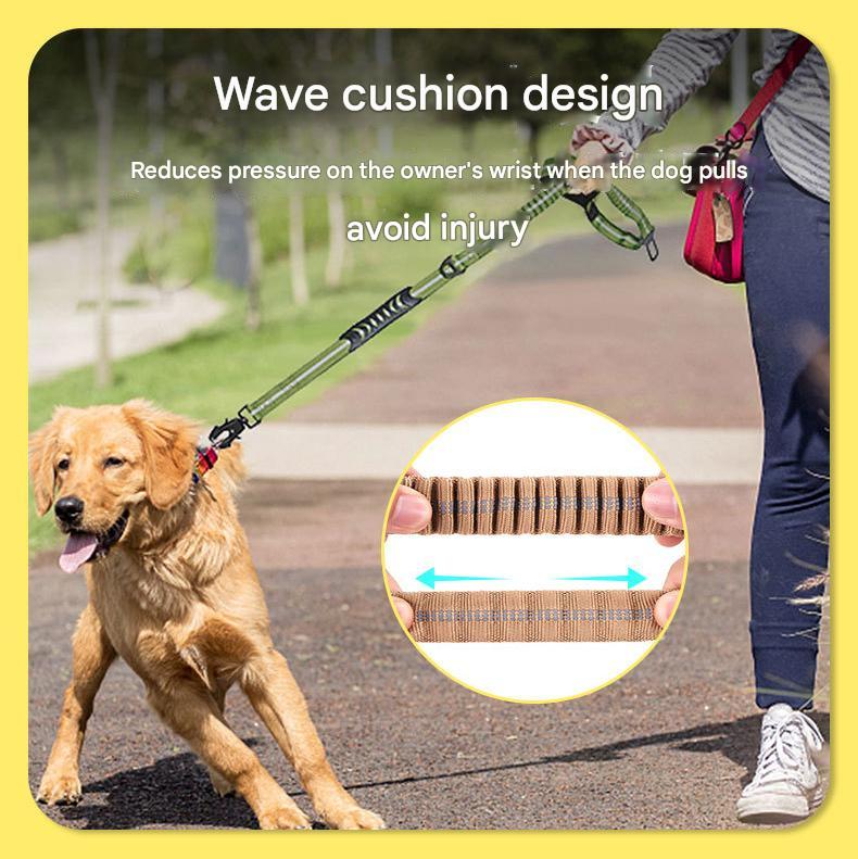Purple Shock Absorbing Dog Leash with Reflective Stitching - 135cm for Small to Large Dogs — image 4