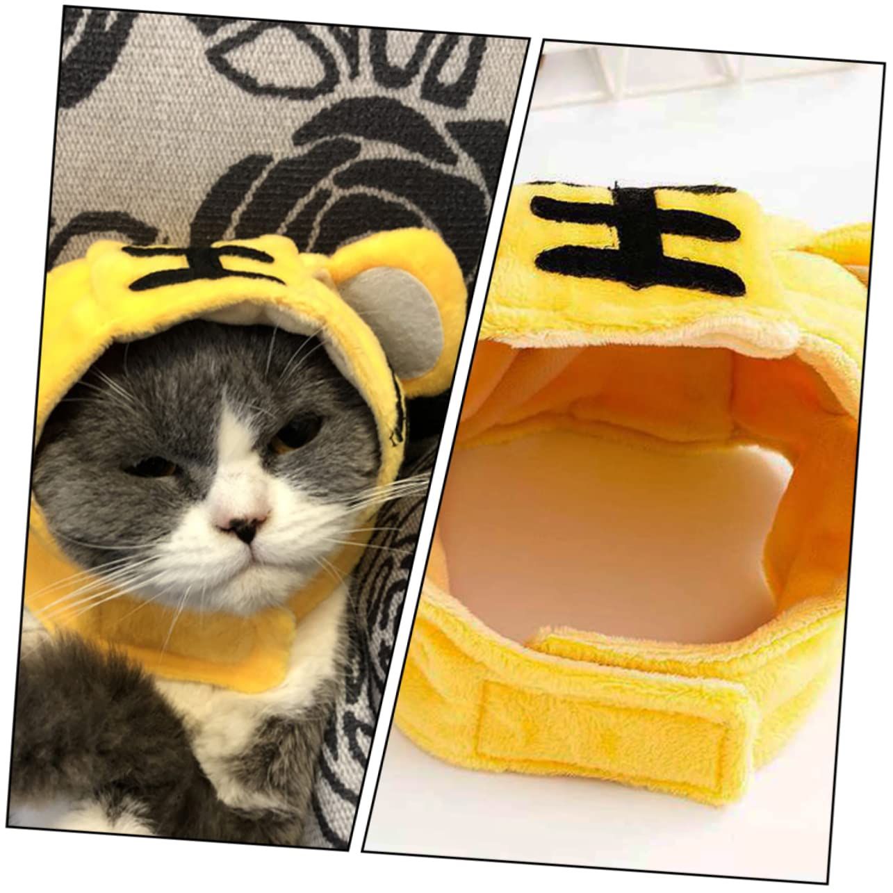 Cat Tiger Headdress Cat Halloween Headdress Dog Role Playing Hat Cat Plush Hat Mini Decorative Dog Winter Hat — image 5