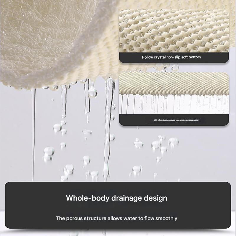 Colorful Diamond Pattern PVC Non-Slip Bath Mat 45x75cm - Shower Drain Hole Design, Soft & Quick-Dry Bathroom Rug โ image 3
