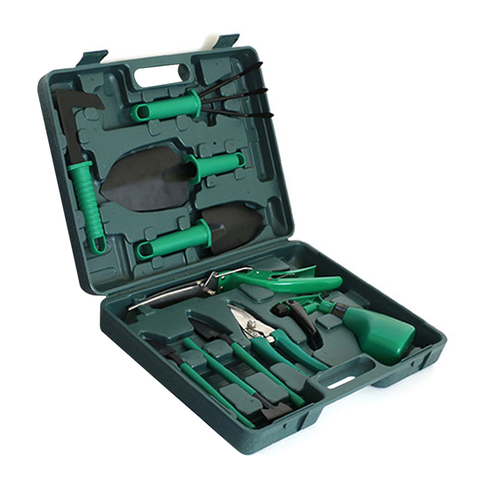 Potted Plant Pruning Shovel Kit Garden Planting Weeding Set Bonsai Trimming Garden Tools Green 10 PCS — image 2