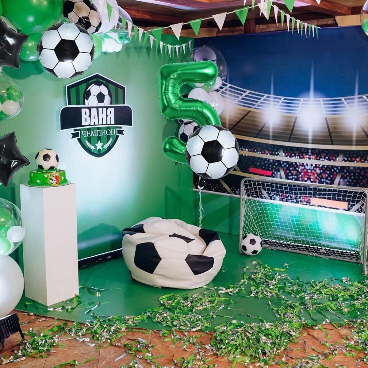 32 Inch Green Soccer Balloons 5 Pieces Set World Cup Birthday Party Decoration - 1 โ image 6