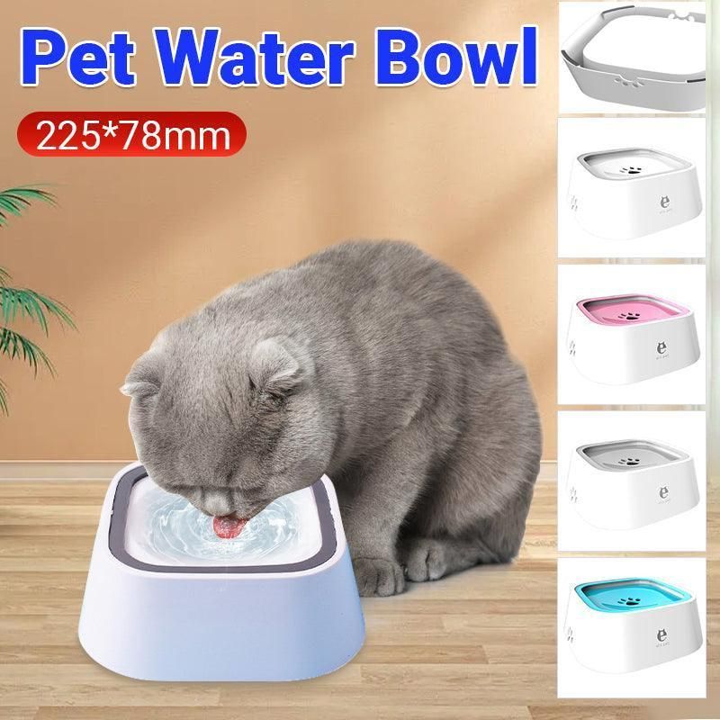 1.5L Pet Water Bowl No-Spill Design Slow Drinking Feeder with Non-Slip Base - Blue โ image 2