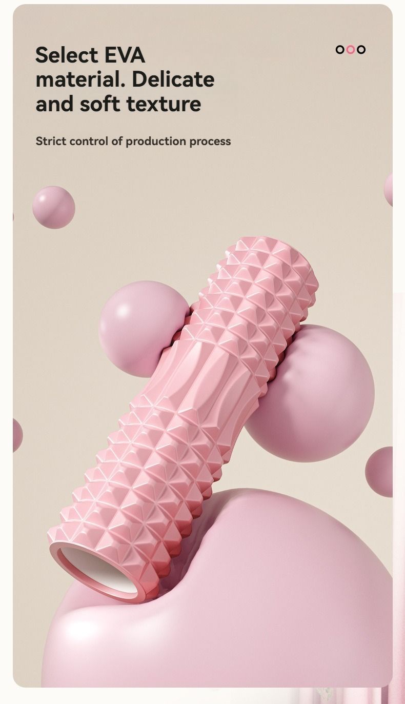 Foam Massage Roller Medium Firmness Roller Deep Tissue Massage Roller Neck - Pink - Size 8-30cm — image 4