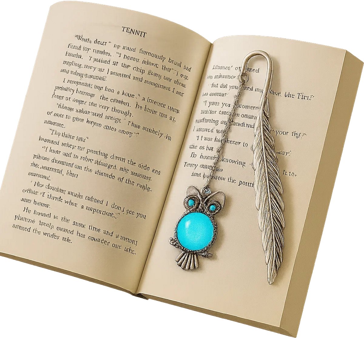 Owl Shaped Bookmark | Glow in the Dark | Luminous | Bookmark | Metal | Silver