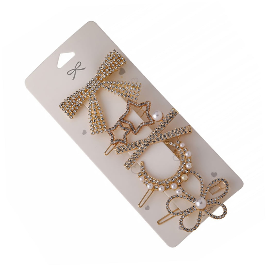 5-Pack Rhinestone Hair Barrettes Small Sparkling Hair Clips for Women Daily Wear and Stylish Accessories — image 3