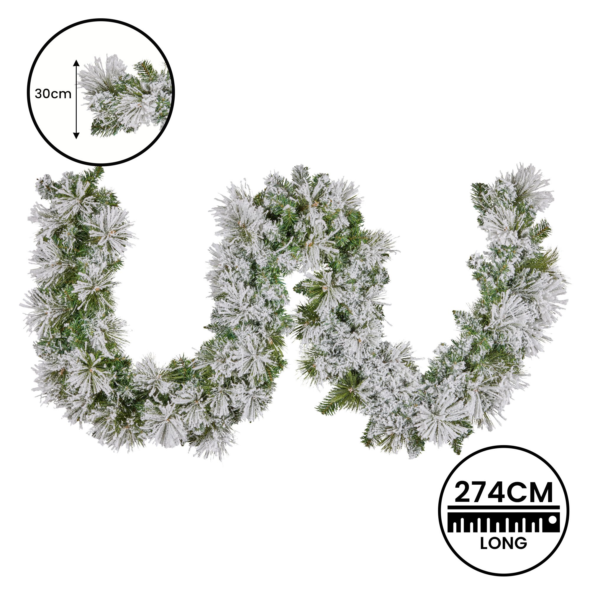 Christabelle 274cm Majestic Snow Prelit Christmas Garland โ image 5