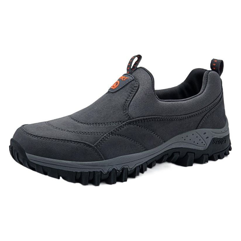 Luo Baoli Men Hiking Shoes Slip On Rubber Sole Grey 37 โ image 2