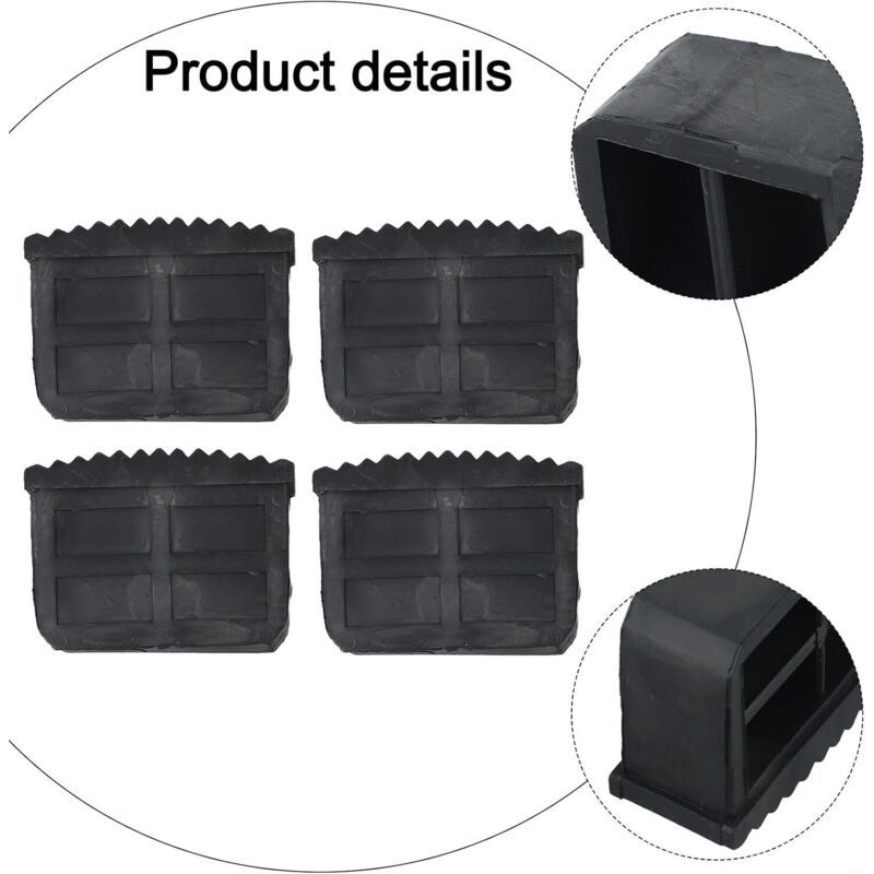 4 Pcs Ladder Stabilizer Pads Slip, in Rubber Anti-for Legs of Folding Ladders, 60 X 22 mm, 22 mm โ image 4