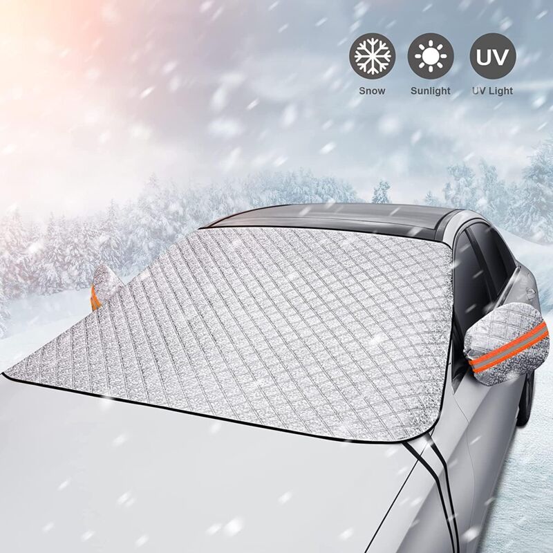 Car Windshield Cover Snow, Ice, Sun, Dust, UV, Water Resistant Car, SUV, All Years, Summer Winter — image 4