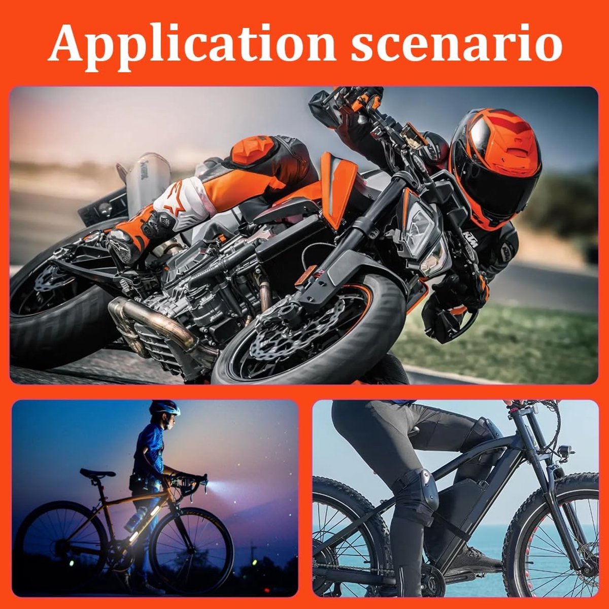 (4 pieces) 12 strips - Night vision stickers - reflective strips - motorcycle decoration - for visibility in the dark - for bicycle, stroller, buggy, helmet — image 4
