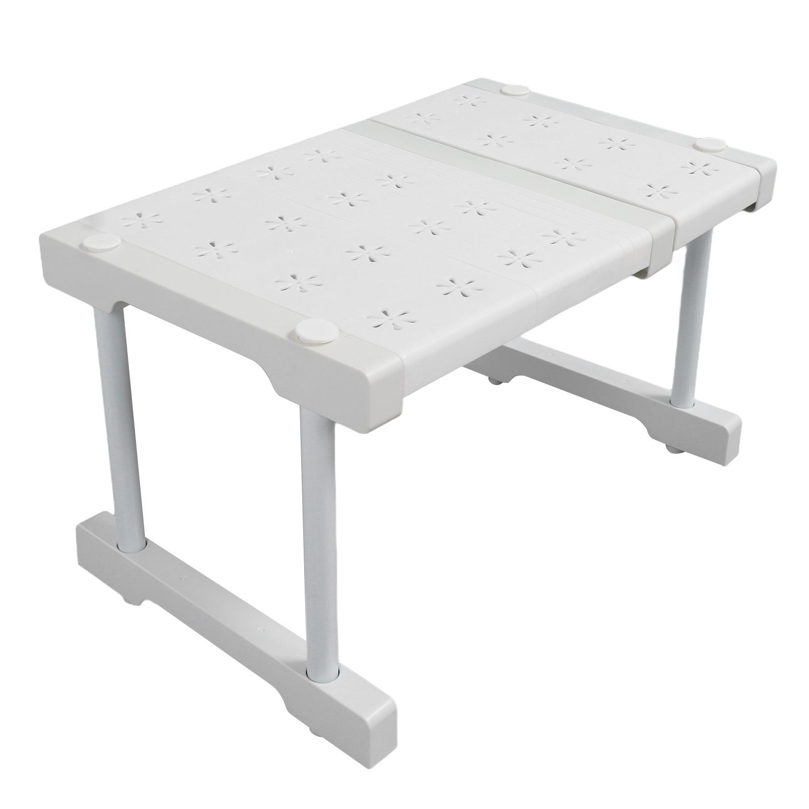 Expandable Closet Shelf Organizer Adjustable Space Saving Wardrobe Sink Tension Shelf 24cm Width 22cm Height Length 27 to 38cm/10.6 to 15.0in — image 2