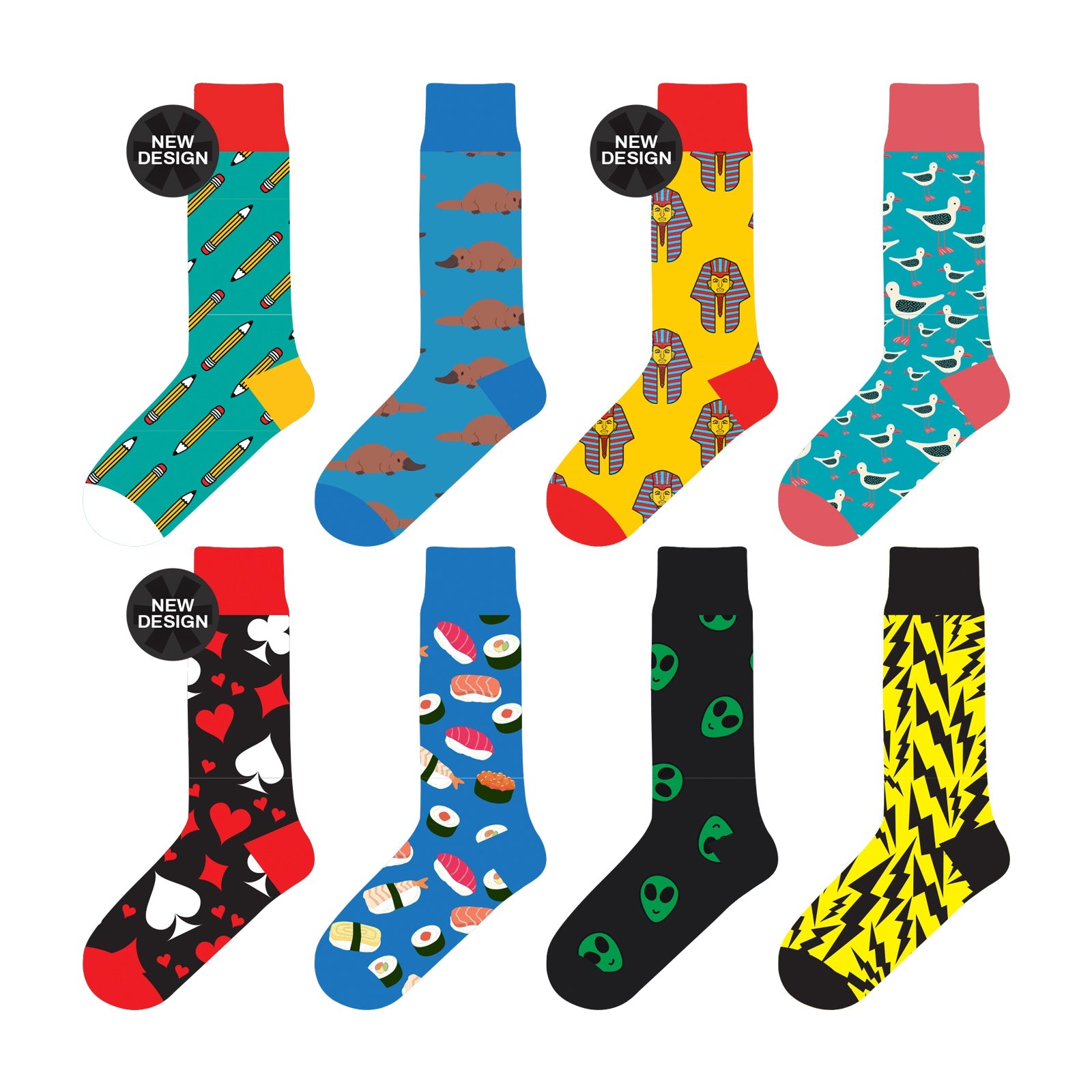 Colorful Socks - 8 Pairs Funny Colorful Dress Socks one Size 5-13 Men Socks Women Socks — image 3