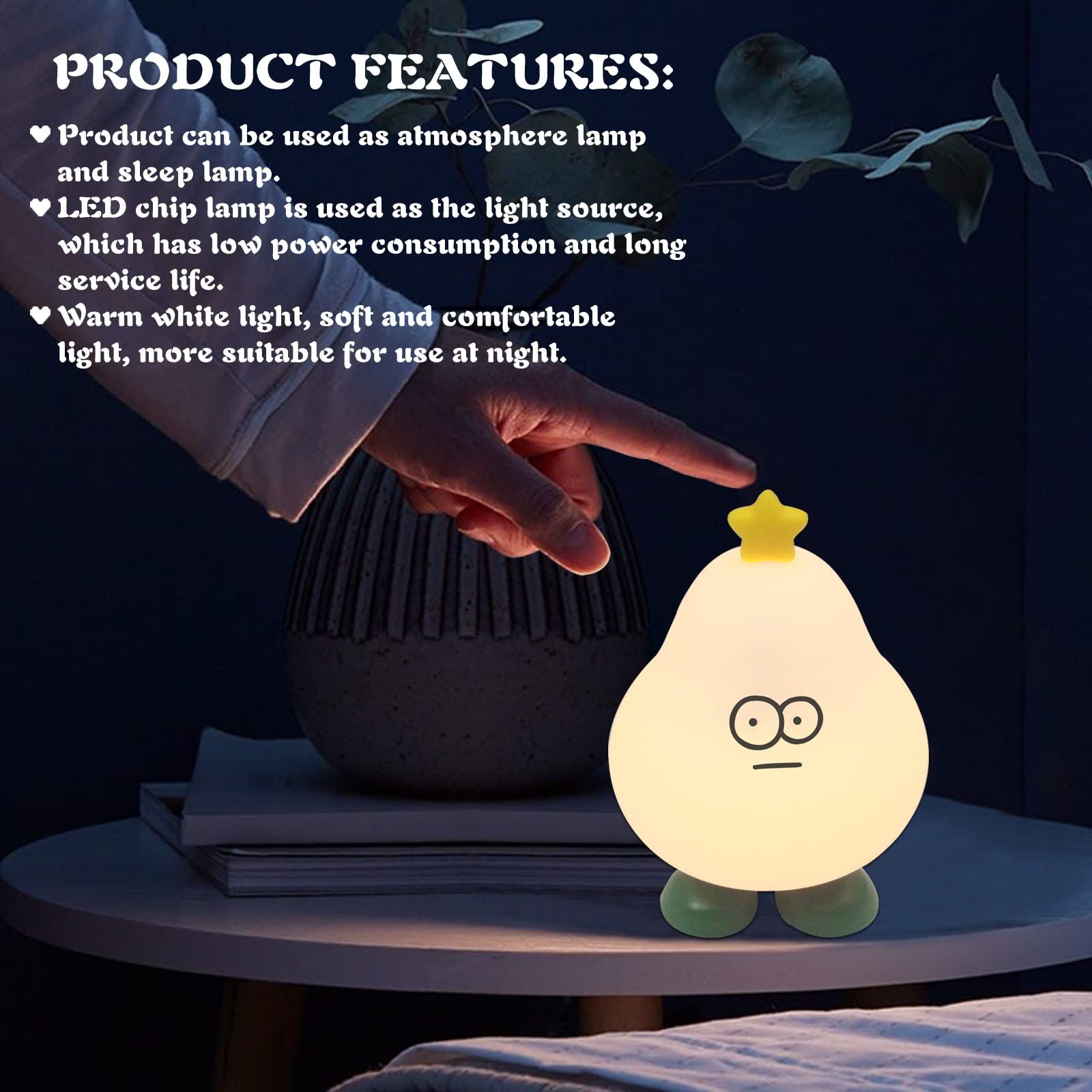 Rechargeable Birthday Gift for Teen Girls Baby Portable Led Nursery Nightlight Night Light for Bedroom and Kids Room Decoration — image 4