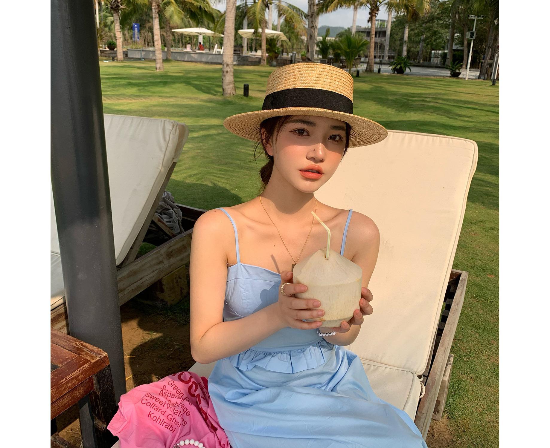 Straw Sun Hats for Women Wide Brim Boater Hat Summer Packable UV Protection Beach Hats for Women Men โ image 5