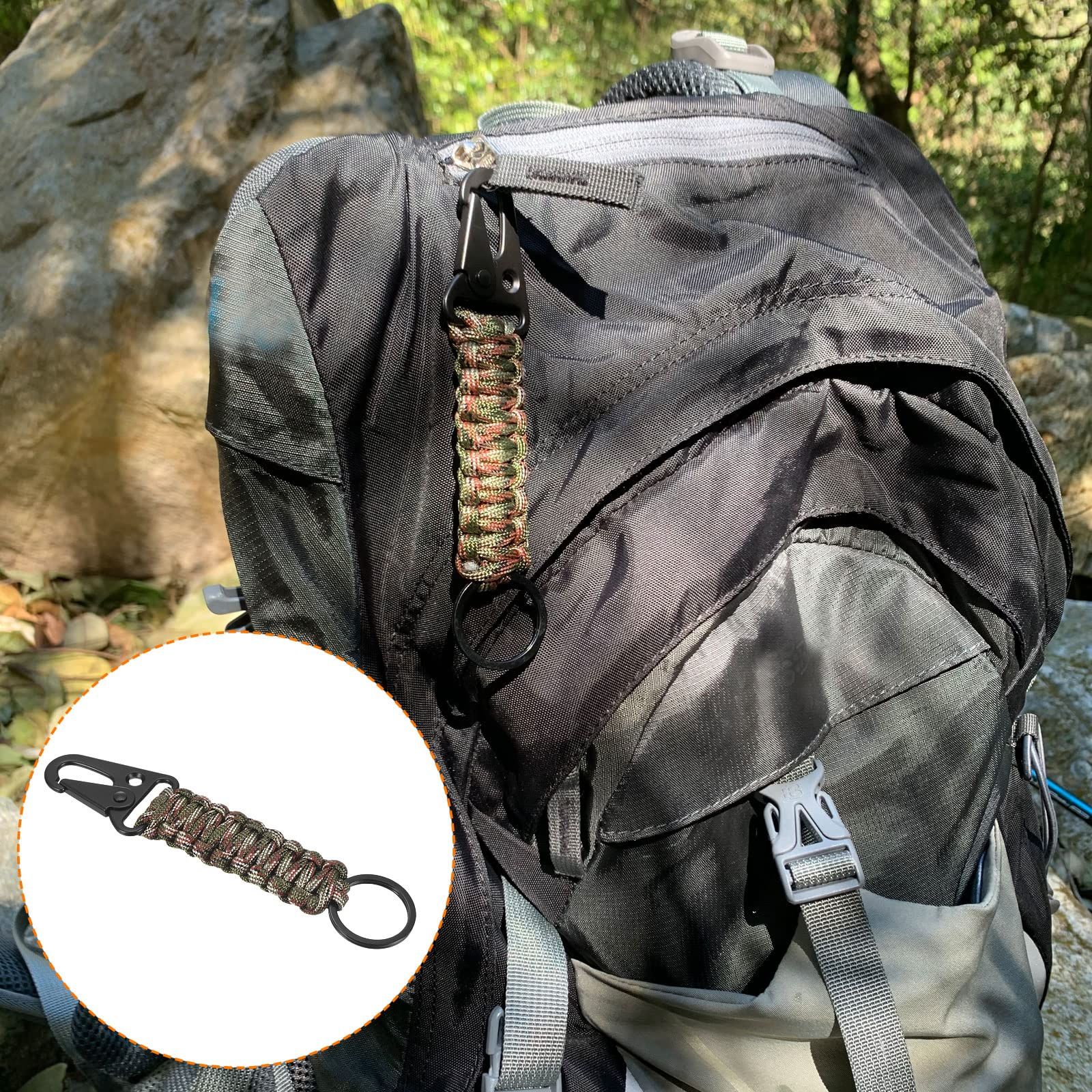 Umbrella rope climbing buckle woven pendant eagle beak keychain seven core umbrella rope woven umbrella rope jewelry keychain — image 2