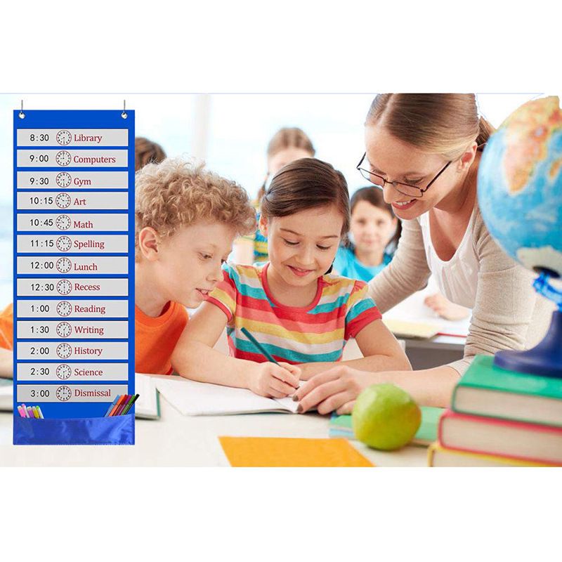 Schedule Pocket Transparent Timetable Hanging Bag Accessories Schedules Teaching aids Auxiliary Tool Work Time Schedule โ image 3