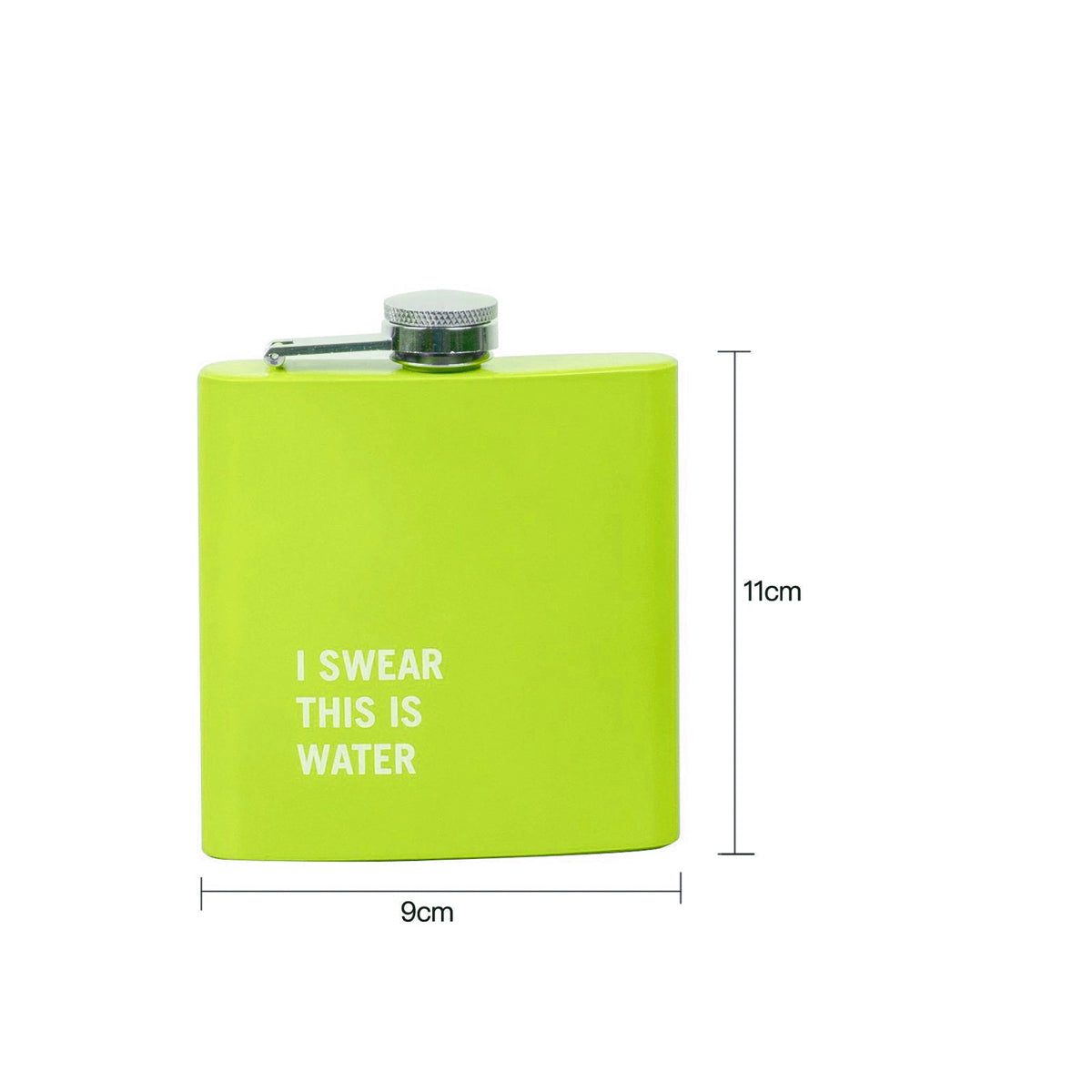 175ml Stainless Steel Hip Flask w Funny Quotes-Green โ image 2