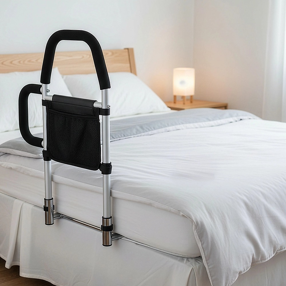 Adjustable Bed Rail โ Bedside Handle with Storage Pocket & Safety Strap โ image 5