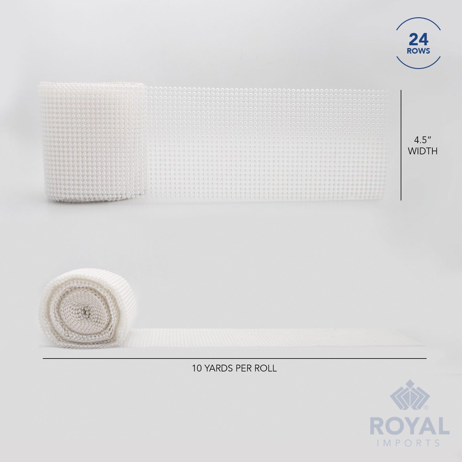 Pearl Bling Wrap Ribbon for Wedding Cake, Party, Holiday & Home Decoration, 10 Yards - White โ image 6