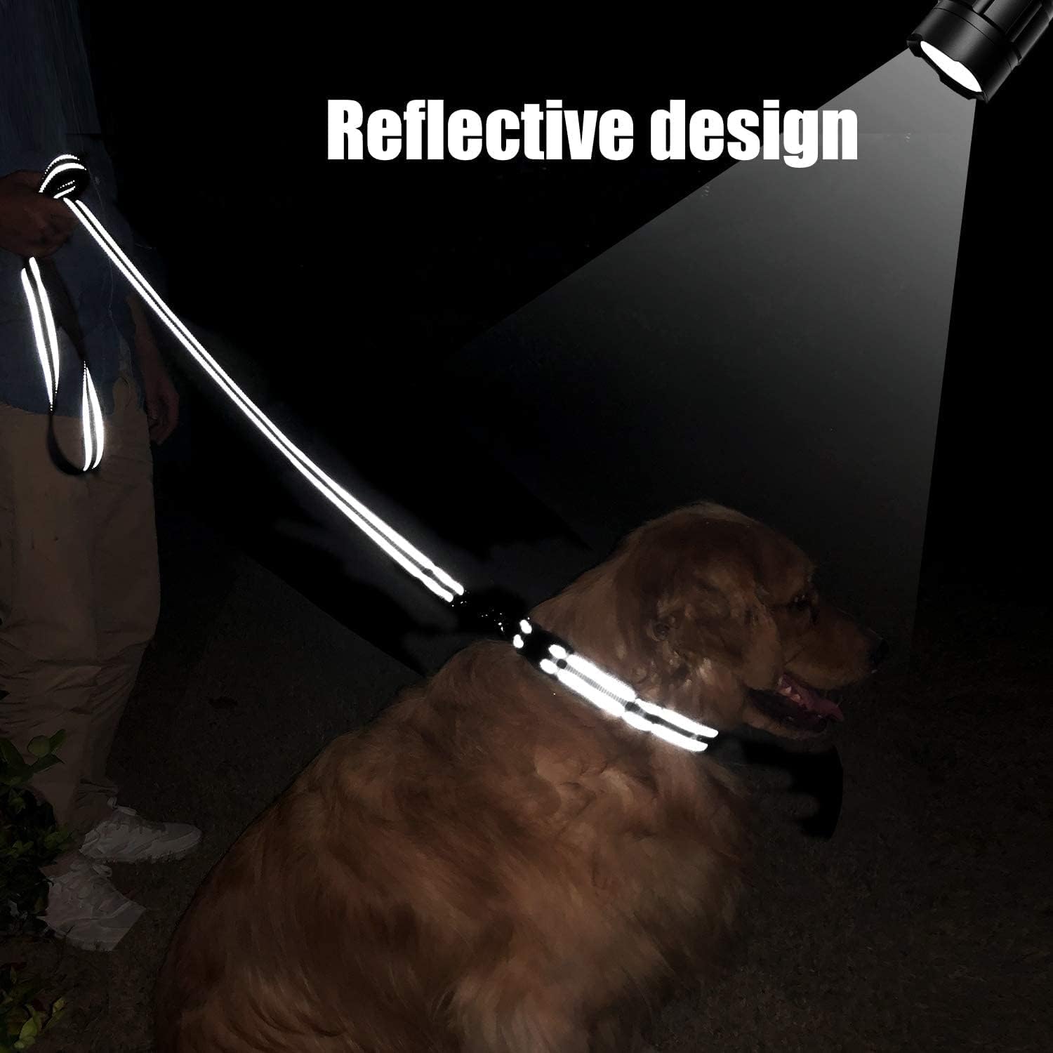 6FT Reflective Dog Leash with Soft Padded Handle for Training,Walking Lead for Large & Medium Dog,1 Inch Wide,Black — image 6