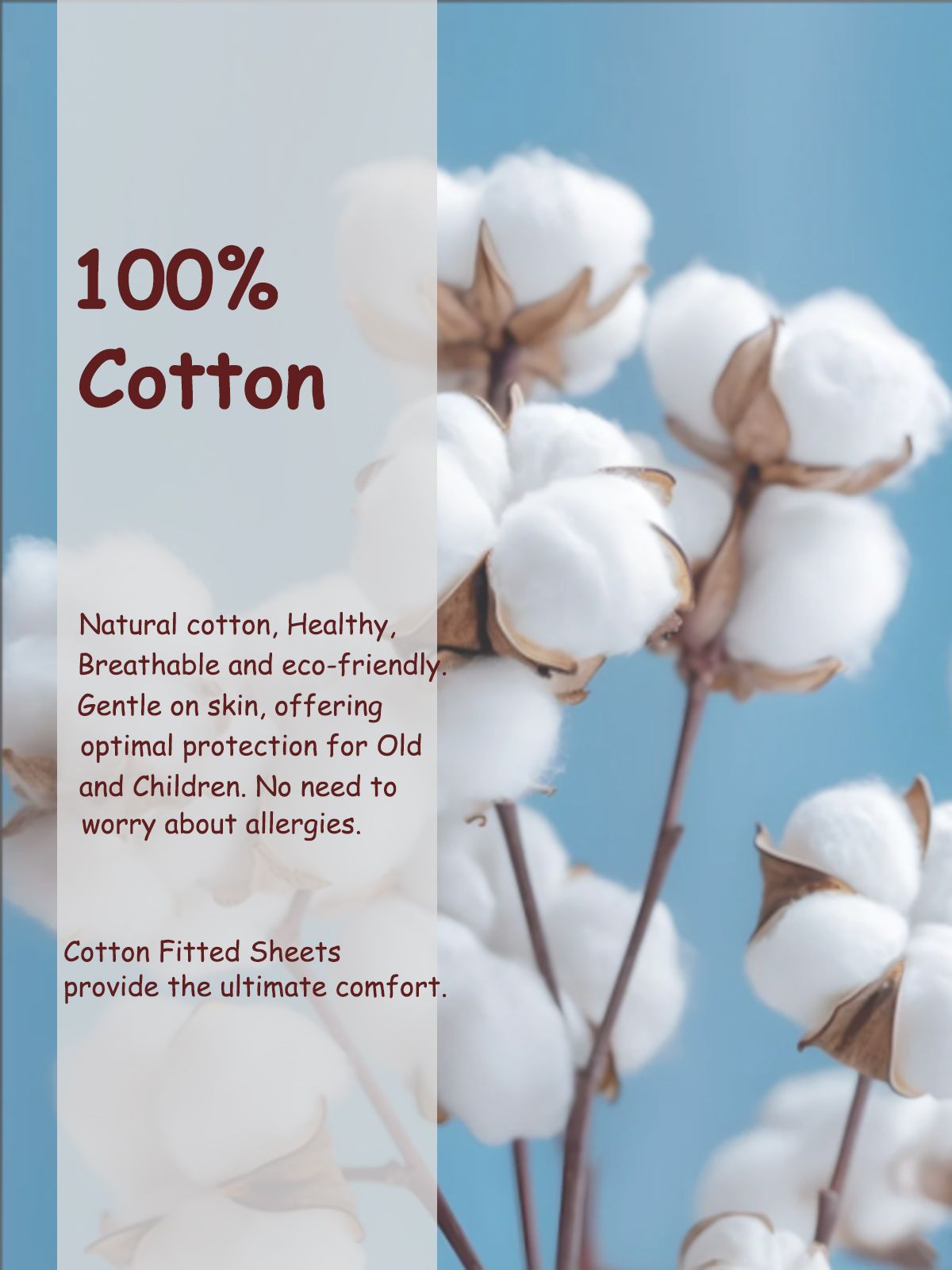 100% Cotton Fitted Sheet - Super Soft 40cm Deep Pocket Bottom Sheets - White Elastic Sheet(Double,Olive green) — image 6