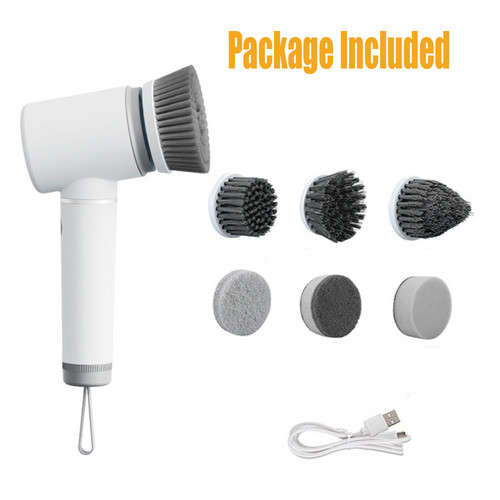 6in1 Electric Spin Scrubber Cordless Rechargeable Cleaning Brush with 6 Head Kit โ image 3
