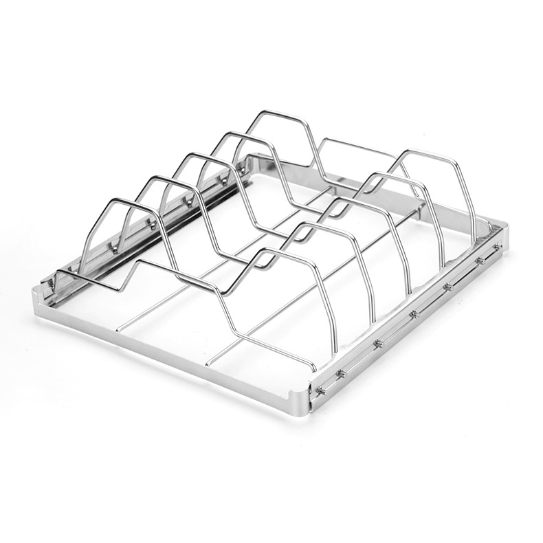 2-Pack Foldable Stainless Steel Rib Racks(26.6 x 22.2 x 2.3 cm) — image 5