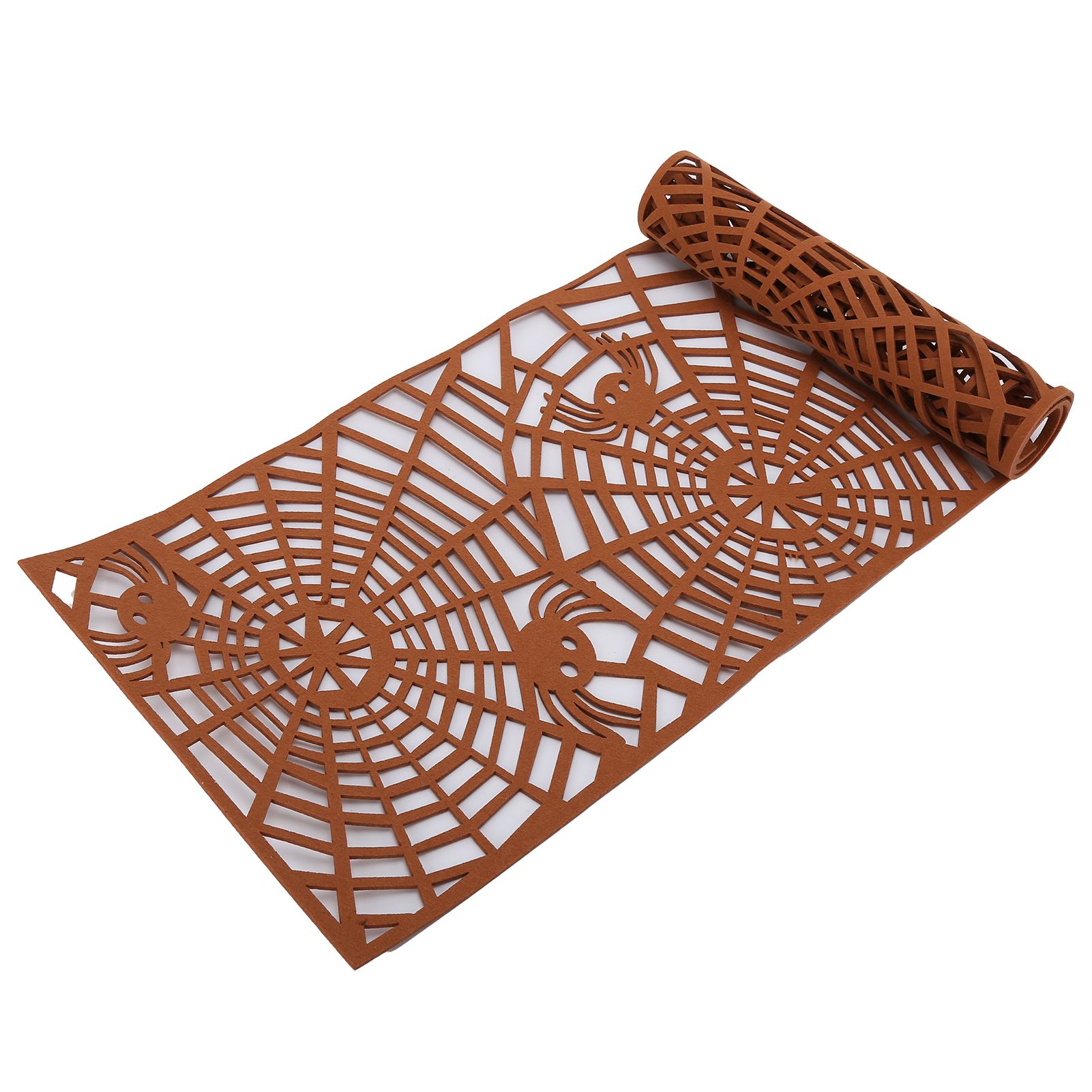 Rectangle Shape Tablecloth Hollow Out Table Runner for Wedding Household DecorationsBrown — image 6