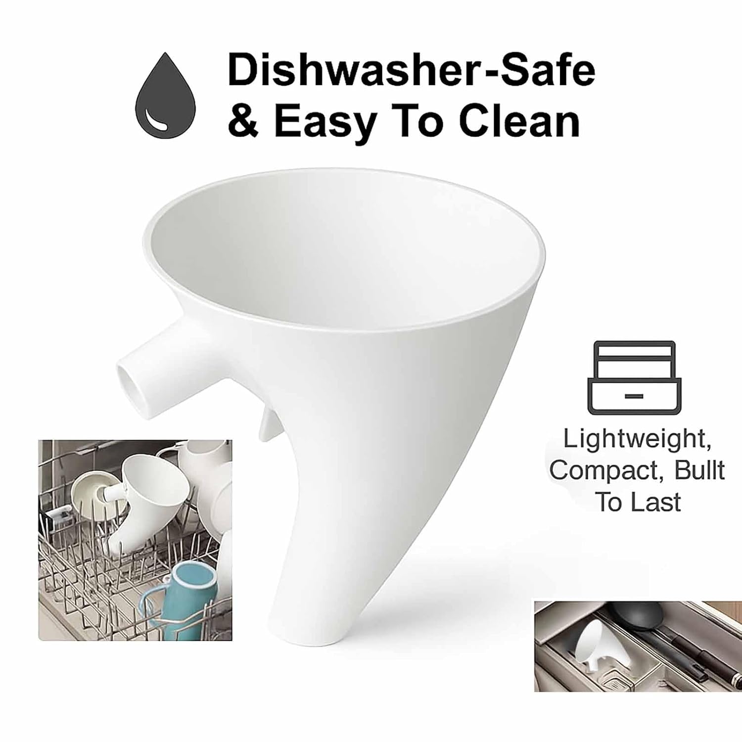 Funnel for Kitchen Aid Mixer, Kitchen Aid Accessories and Attachments, Pouring Chute for Kitchid Mixer, Fits Tilt-Head 4.5–5 Qt (KSM150), Durable — image 5