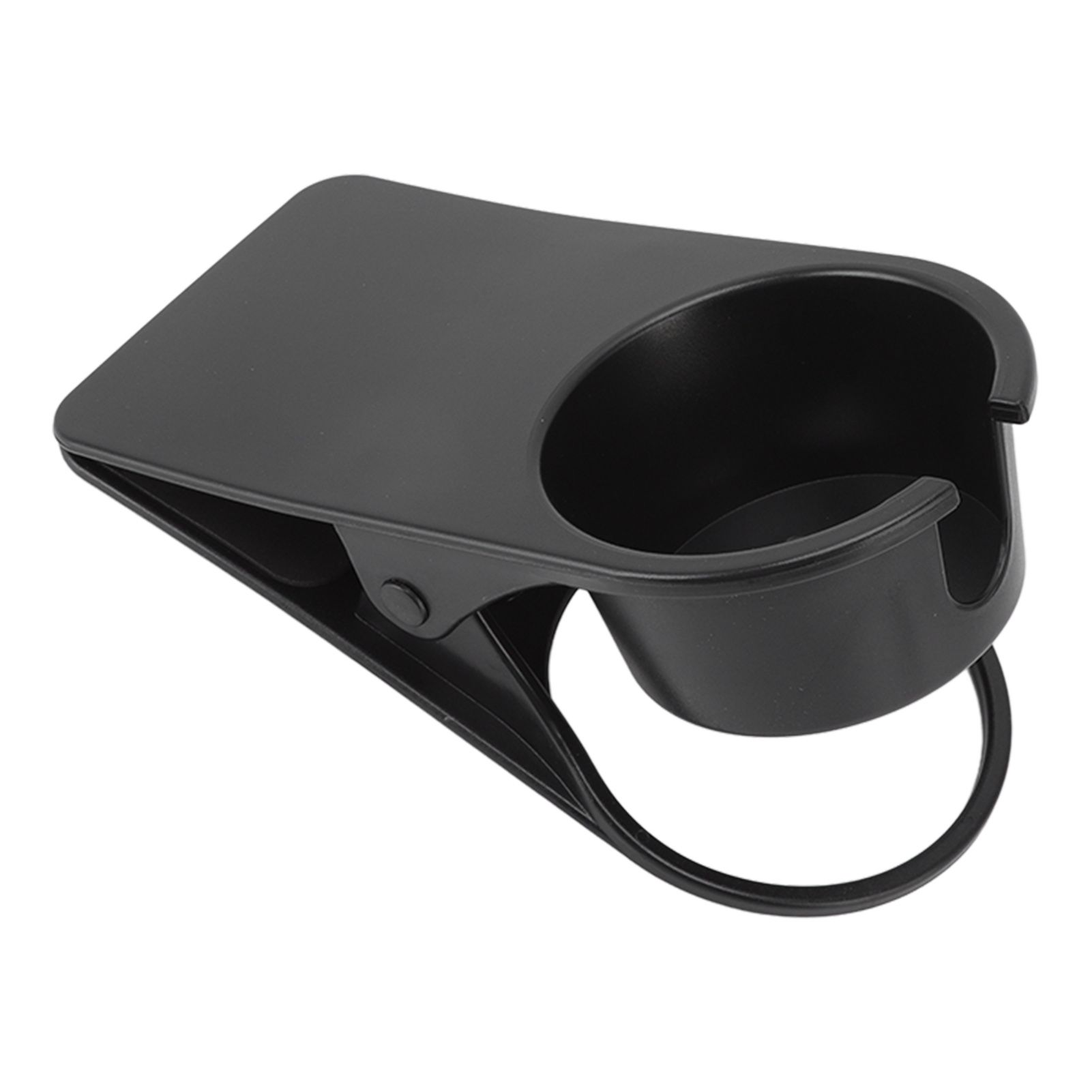 Cup Holder Clip Desk Side Glass Mug Bottle Clamp Stand Plastic for Home Office Storage Black — image 4