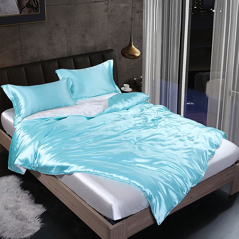 Shurui Silk Four Piece Set 150x200cm 1.8 meters bed sheets [quilt cover 200x 230cm]
