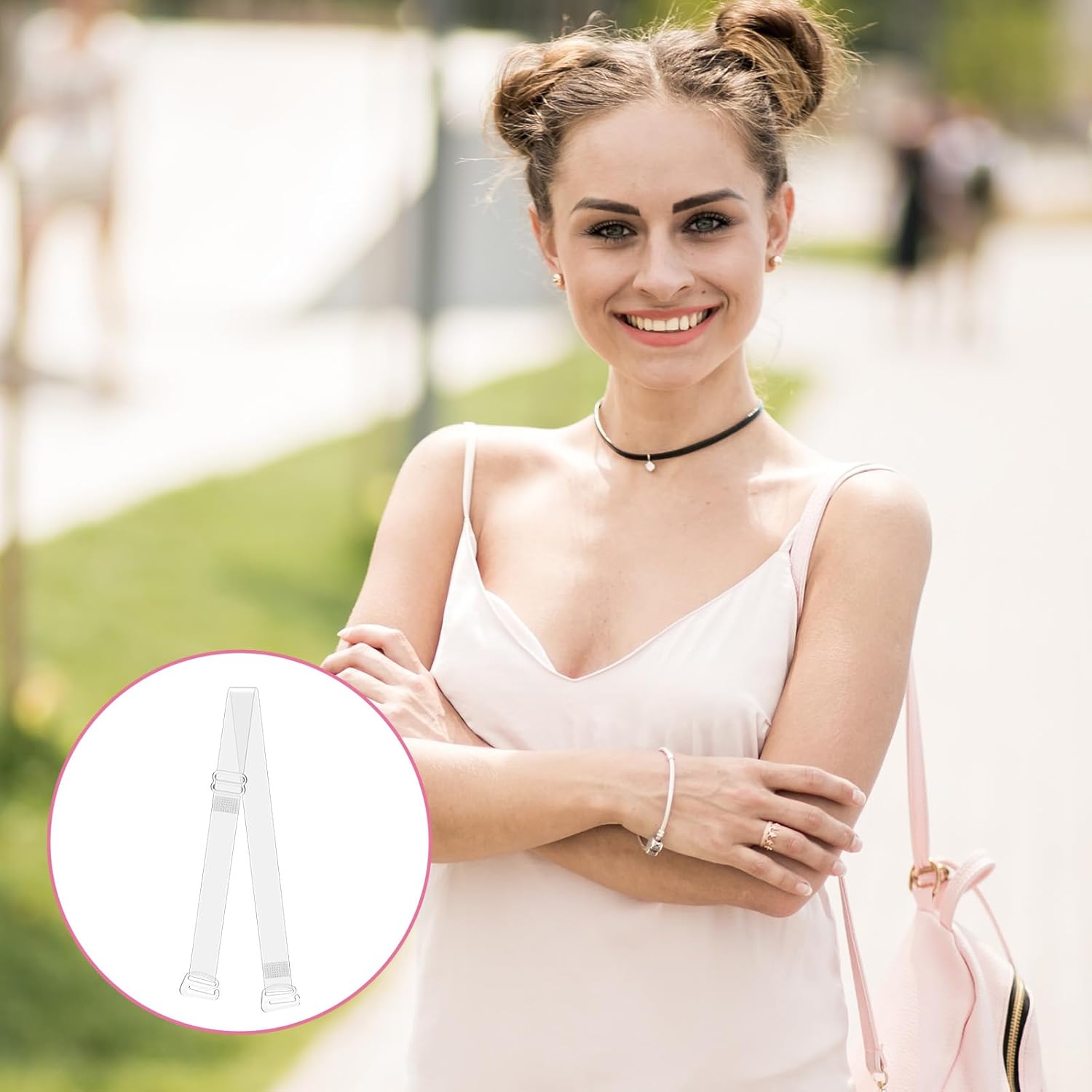 Clear Bra Straps for Women, 3 Pairs Clear Bra Straps Soft Non-slip Transparent Bras Strap 12 mm Thin TPU Invisible Adjustable Shoulder Strap for Women Girls — image 5
