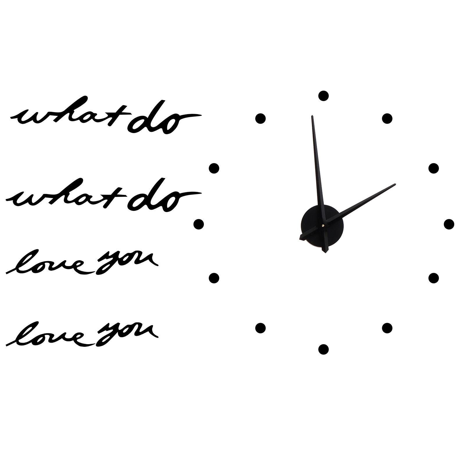 Innovative DIY Wall Clock Stylish Mirror Surface Sticker Clock Modern Home DecorationBlack — image 2