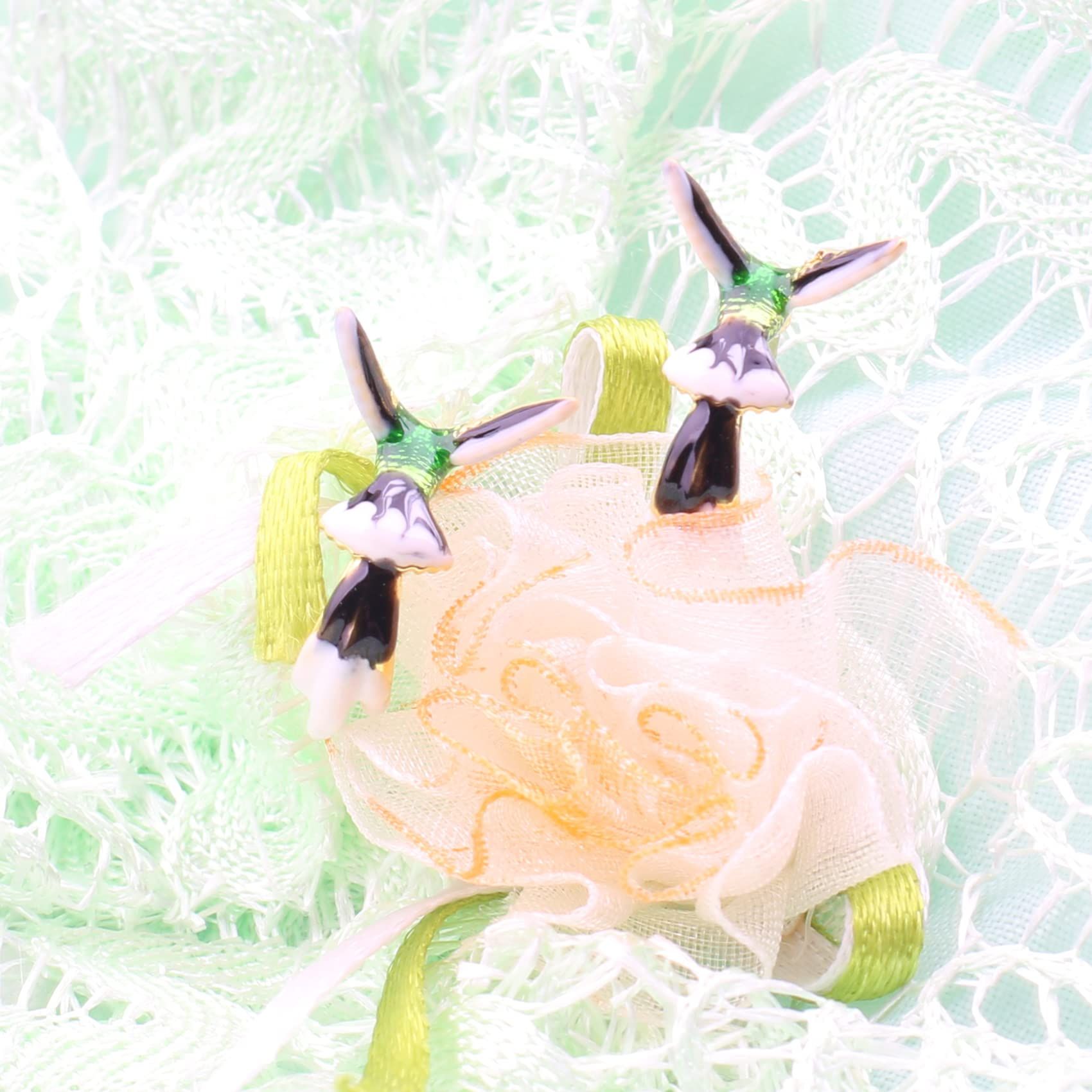 Elegant Hummingbird Earrings for Women, Cute Hummingbird Earrings, Flying Hummingbird Oil Painting Swinging Earrings — image 3