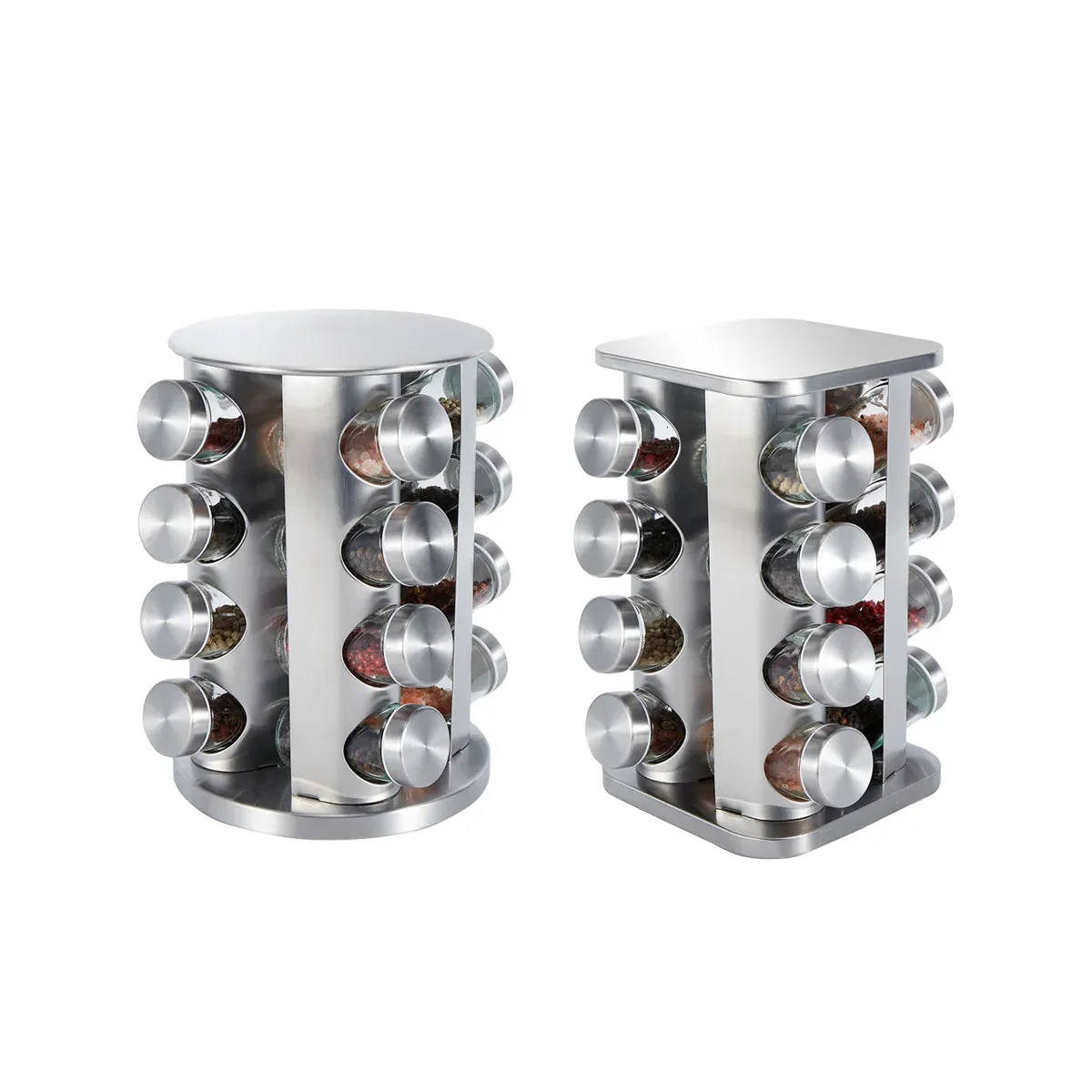 Rotating Spice Bottle Seasoning Rack Multi layer Seasoning Jar Storage Kitchen - Round — image 3